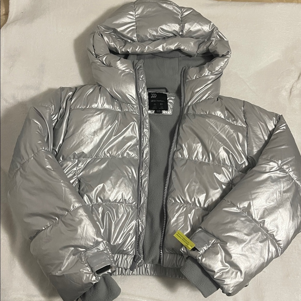 SOLD All in Motion Girls Metallic Silver Jacket